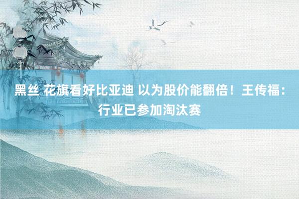 黑丝 花旗看好比亚迪 以为股价能翻倍！王传福：行业已参加淘汰赛