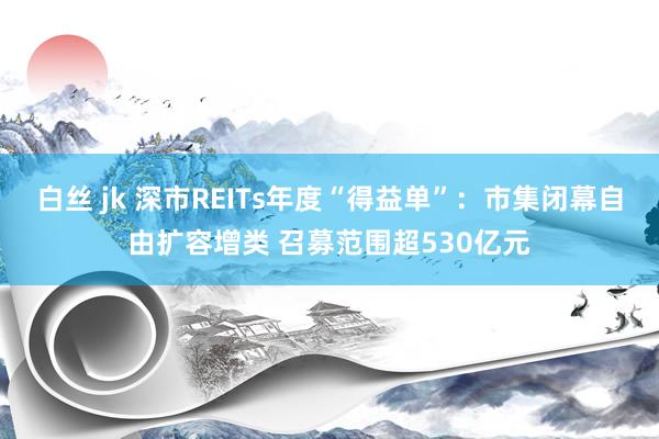 白丝 jk 深市REITs年度“得益单”：市集闭幕自由扩容增类 召募范围超530亿元